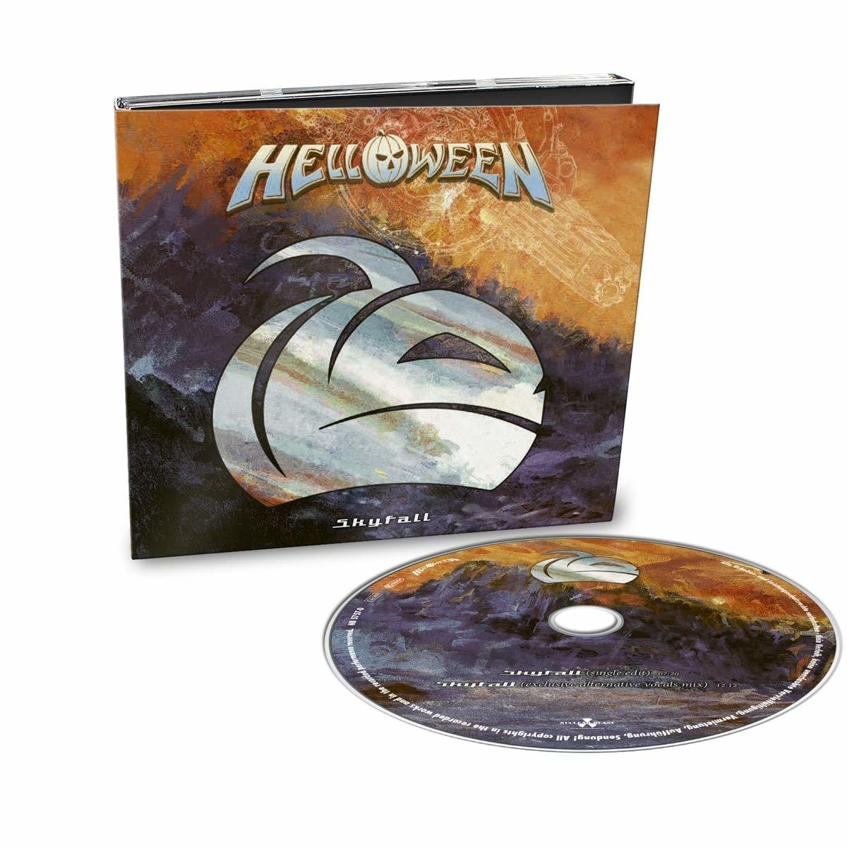 CD-Hülle mit Helloween-Logo und Albumcover. Eine Disc befindet sich im Vordergrund auf weißem Hintergrund.