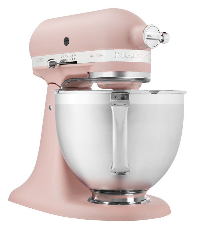 KITCHEN AID 4.8l Küchenmaschine 5KSM185PSEFT Feather Pink Küchenmaschine Pink (Rührschüsselkapazität: 4,8 l, 300 Watt)