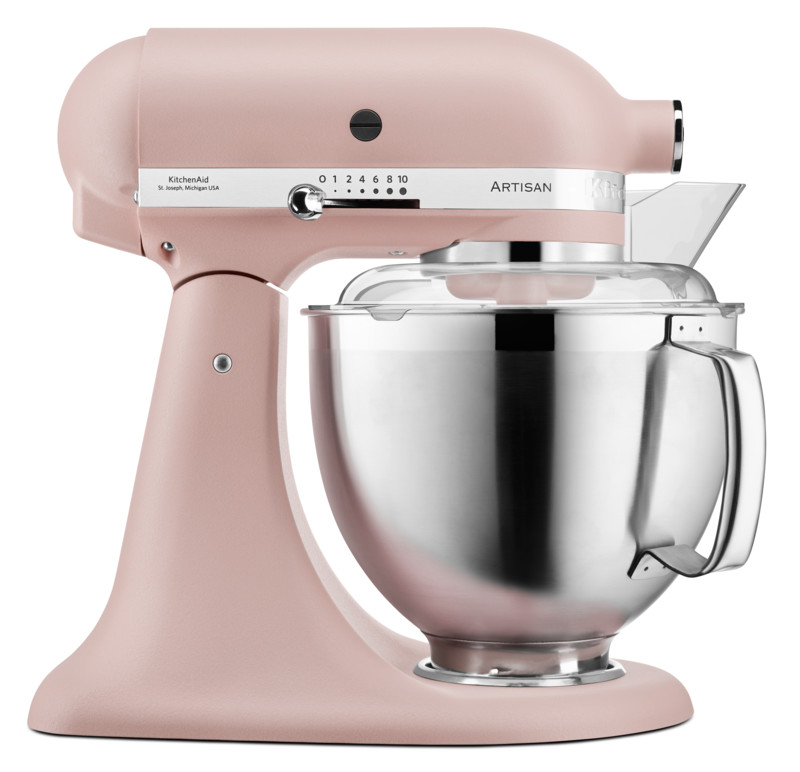 KITCHEN AID 4.8l Küchenmaschine 5KSM185PSEFT Feather Pink Küchenmaschine Pink (Rührschüsselkapazität: 4,8 l, 300 Watt)