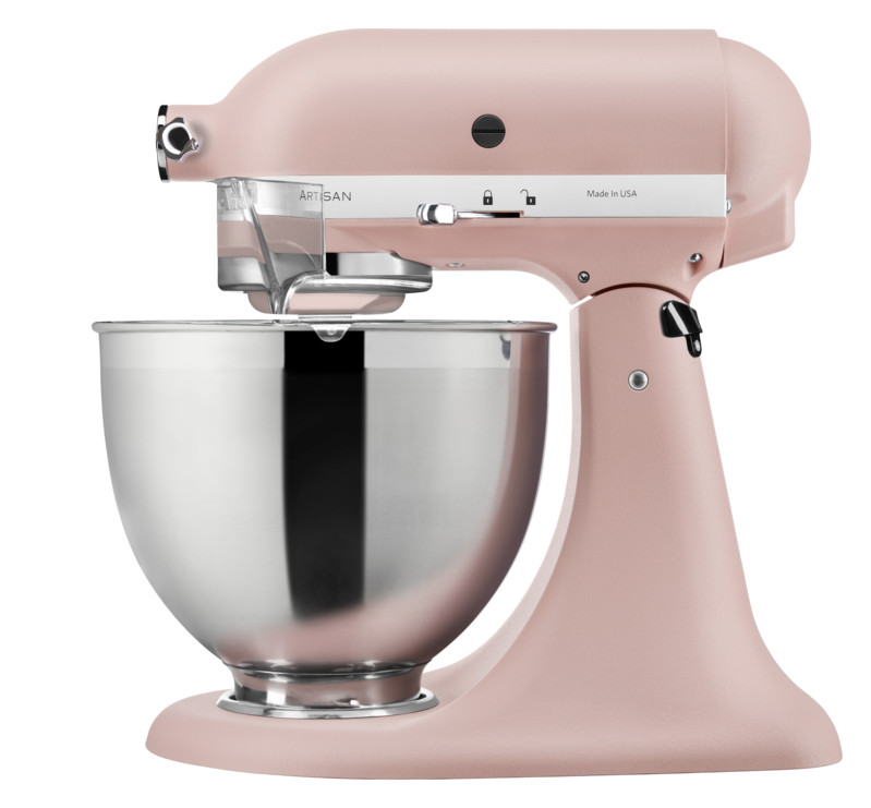 KITCHEN AID 4.8l Küchenmaschine 5KSM185PSEFT Feather Pink Küchenmaschine Pink (Rührschüsselkapazität: 4,8 l, 300 Watt)