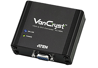 ATEN VC160A - Convertisseur VGA vers DVI, Noir