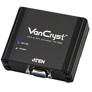 ATEN VC160A - Convertisseur VGA vers DVI, Noir