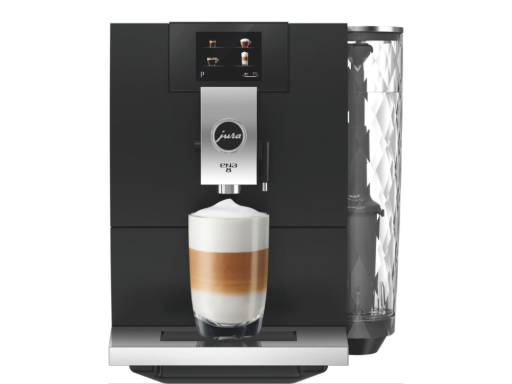 Cafetera superautomática - Jura ENA 8 Touch Metropolitan Black, 1450 W, 1.1 l, 15 bar, 1 Taza, Negro