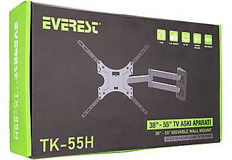 EVEREST TK-55H 32"-55" Hareketli Max 30kg TV Askı Aparatı_3