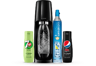 SODASTREAM SodaStream Spirit Black Pepsi Bundle med kolsyrepatron och smakessenser