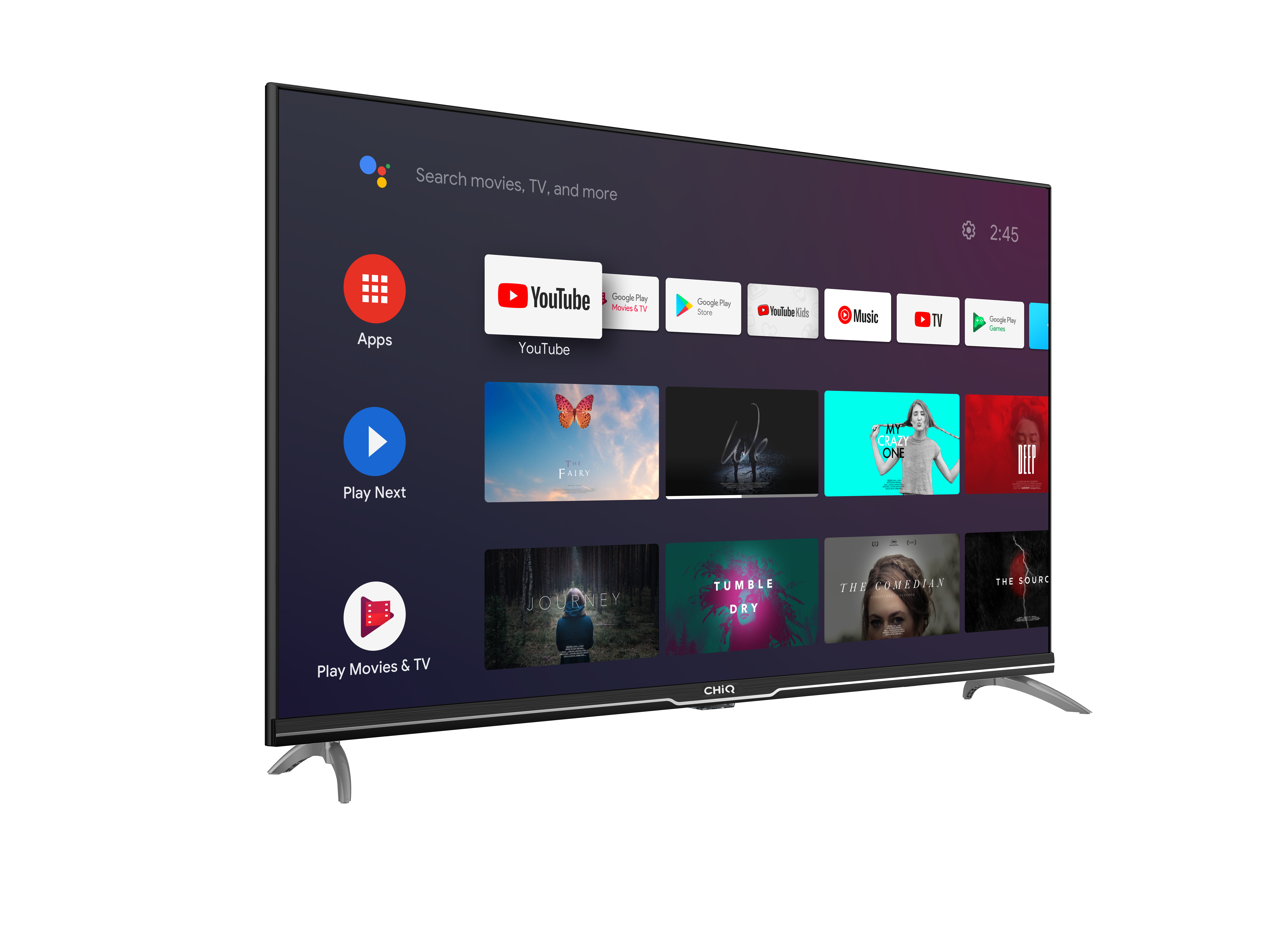 CHIQ U43G7U LED TV (Flat, 43 Zoll / 107,9 cm, UHD 4K, SMART TV, Android 9.0)