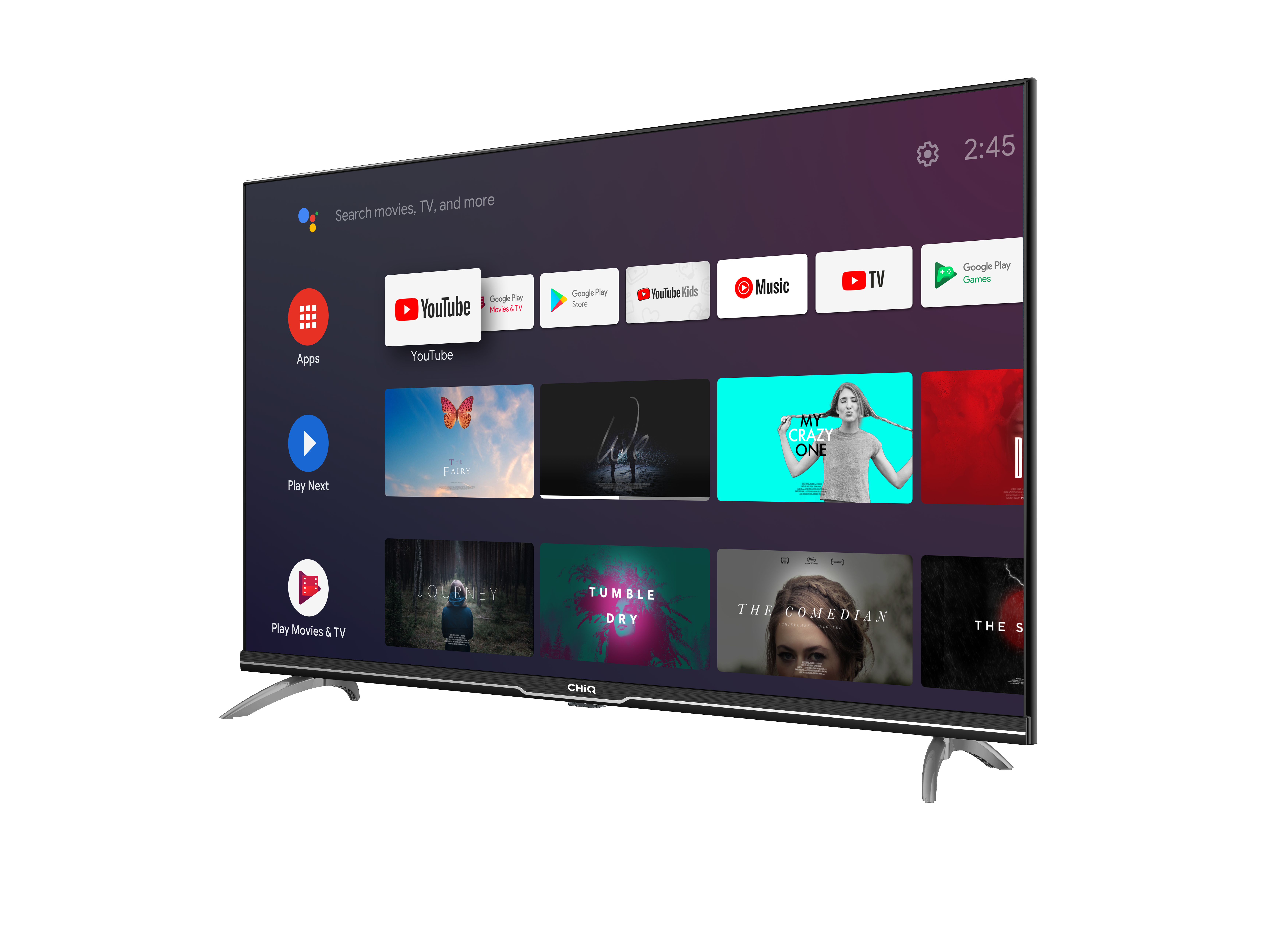 CHIQ U43G7U LED TV (Flat, 43 Zoll / 107,9 cm, UHD 4K, SMART TV, Android 9.0)