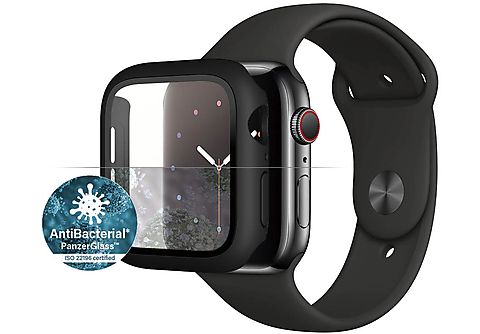 PANZERGLASS Antibacteriële Zwarte Full Body Screenprotector Apple Watch Series 4/5/6/SE 44 mm