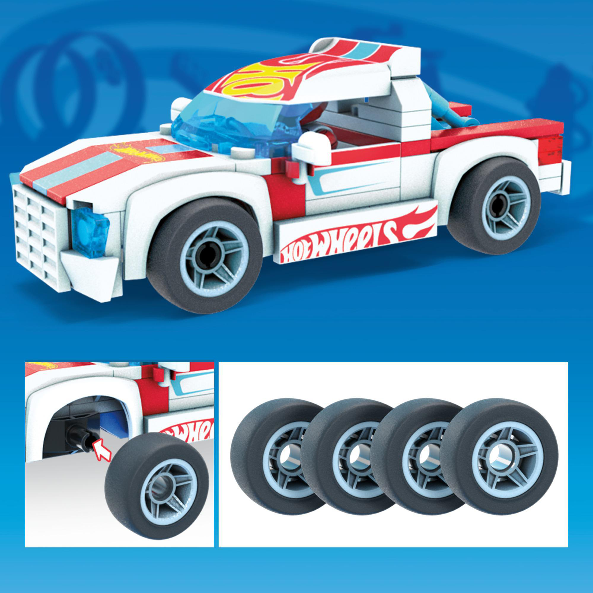 MEGA CONSTRUX Hot Wheels Rodger Dodger & Racing Spielset Mehrfarbig