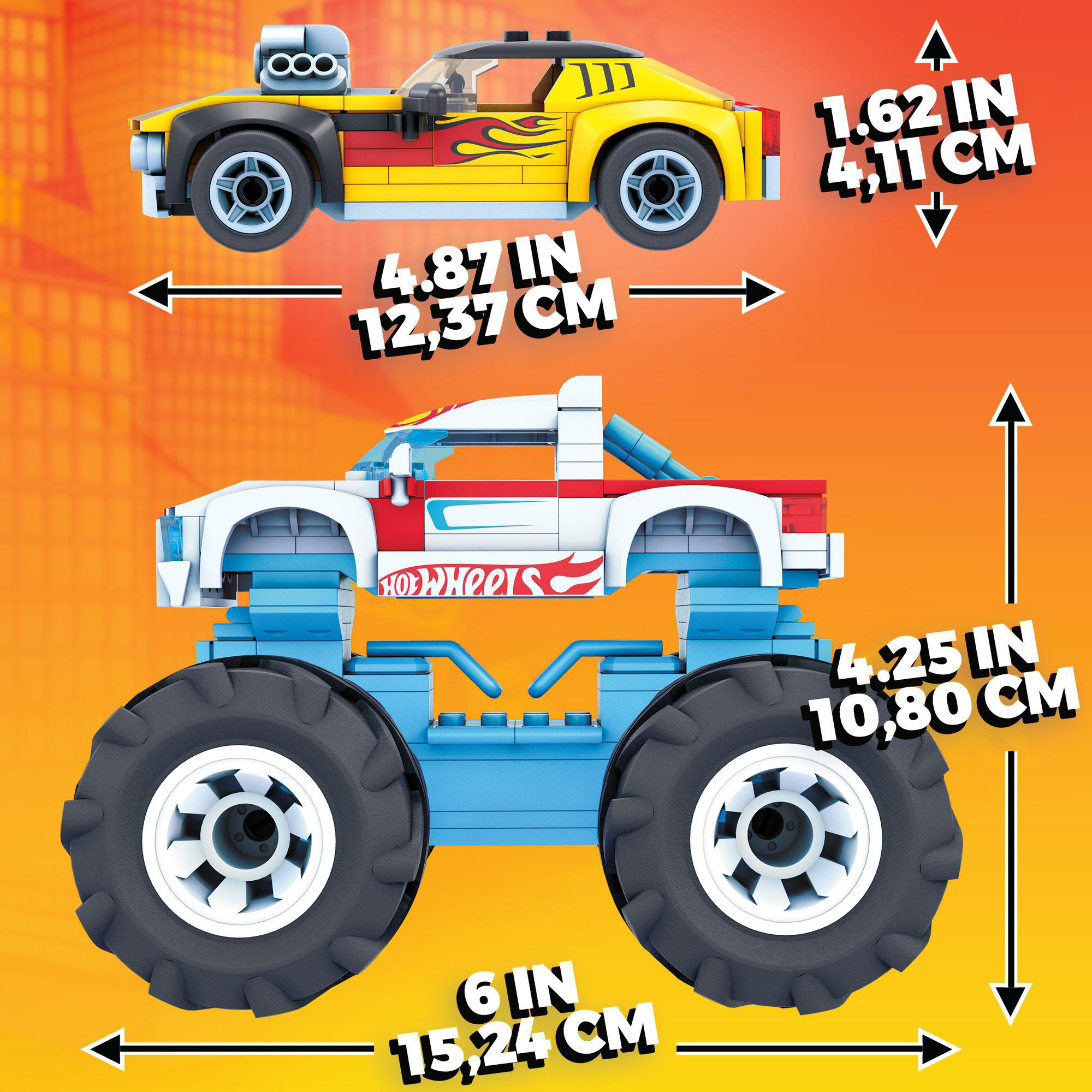MEGA CONSTRUX Hot Wheels Rodger Dodger & Racing Spielset Mehrfarbig
