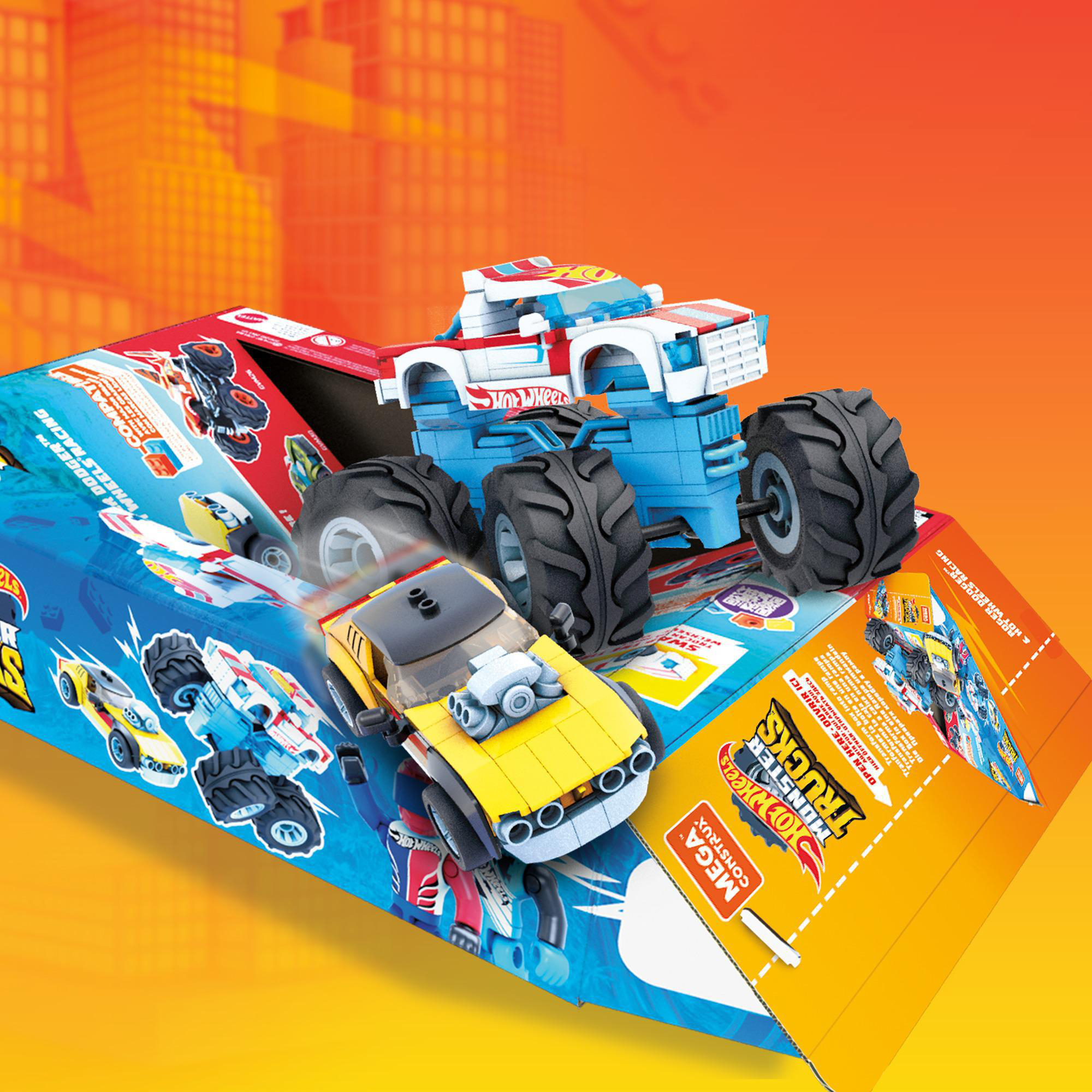 MEGA CONSTRUX Hot Wheels Rodger Dodger & Racing Spielset Mehrfarbig