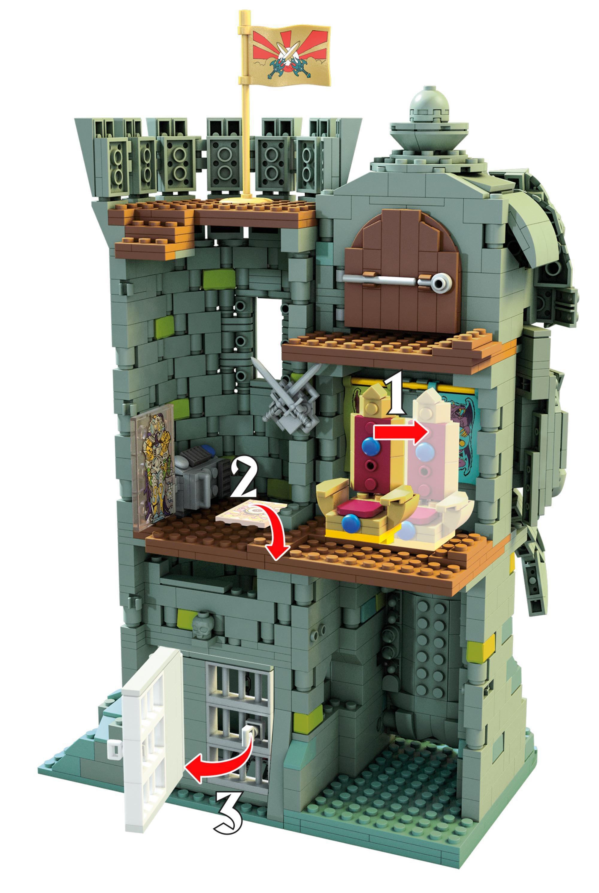 Mehrfarbig MEGA CONSTRUX Masters the Spielset Castle of Grayskull Universe