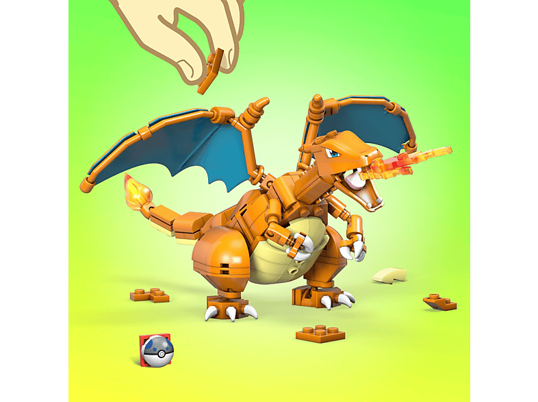 Thumbnail - MEGA Pokémon Glurak Bauset Mehrfarbig