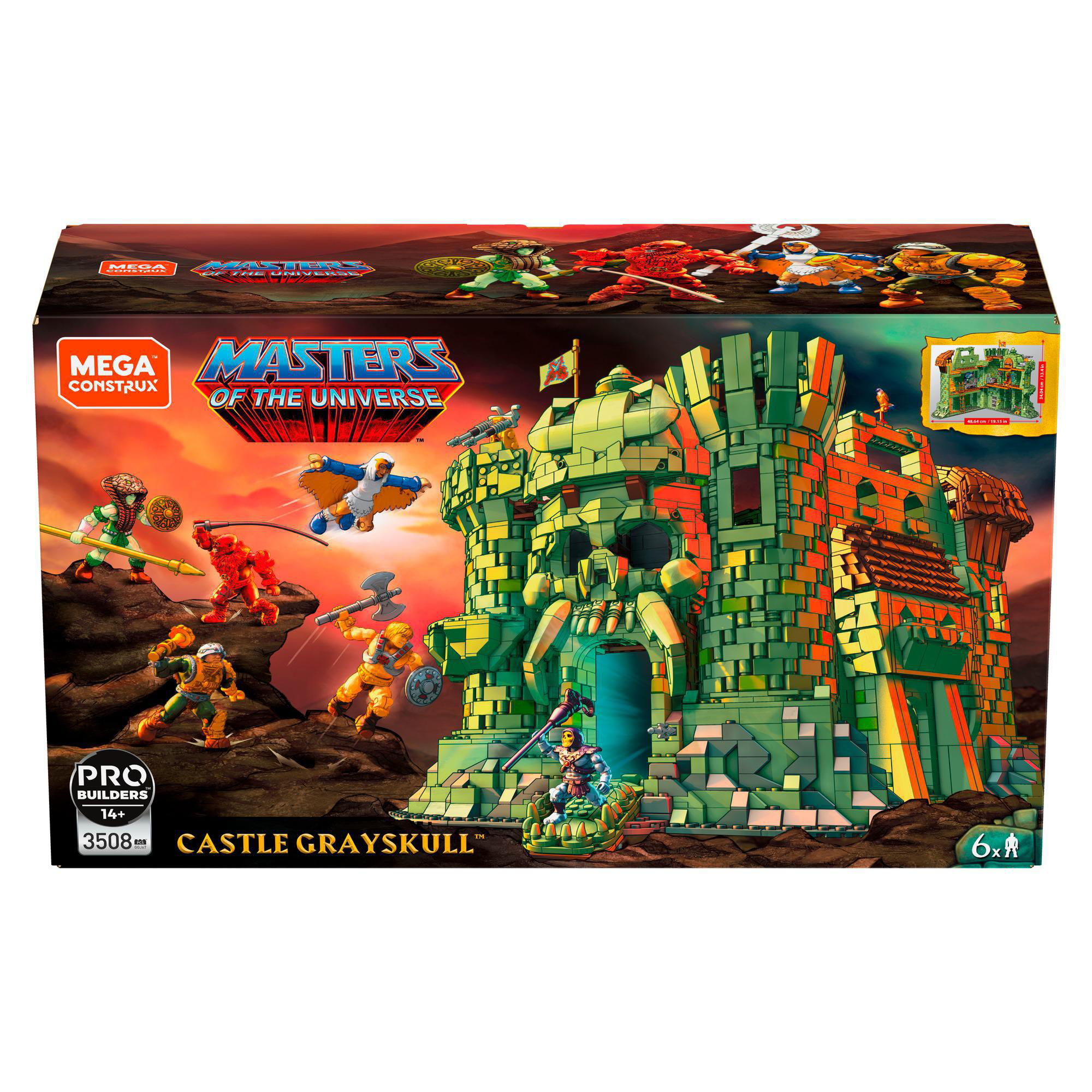 MEGA CONSTRUX Masters of Mehrfarbig Universe Castle Grayskull the Spielset