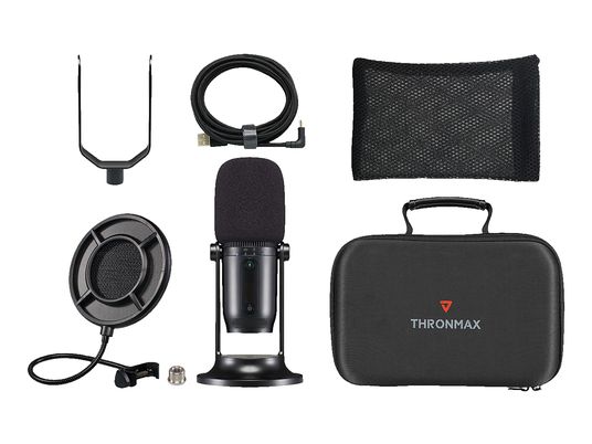 THRONMAX MDrill One Pro - USB-Mikrofon-Studio-Kit (Schwarz)