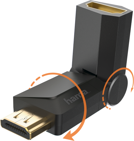 HAMA Adaptateur rotatif HDMI mâle - HDMI femelle UHD 4K (205166)