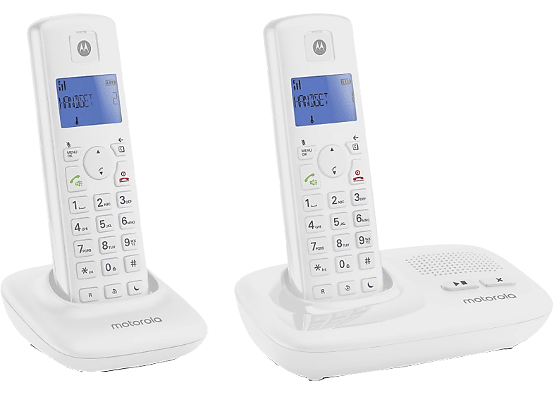 MOTOROLA T412 Duo üzenet rögzítős Fehér dect telefon