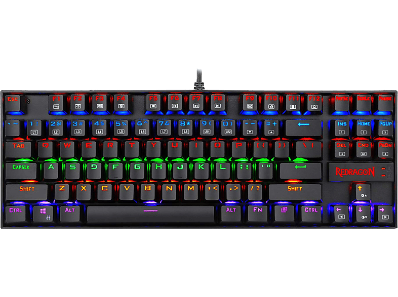 REDRAGON K552R Kumara RGB Magyar Kiosztású Mechanikus Gamer Billentyűzet, Blue Switch