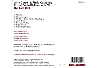Larry -& Philip Catherine- Coryell - Jazz At Berlin Philharmonic XI:The Last Call  - (CD)