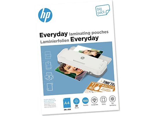 HP Everyday A4, 80 Mic. Big Pack (100 Stk.) - Laminierfolien