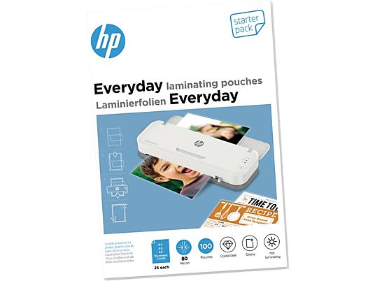 HP Everyday Starter Set, 80 mic. (100 pezzi) - Pellicole di laminazione