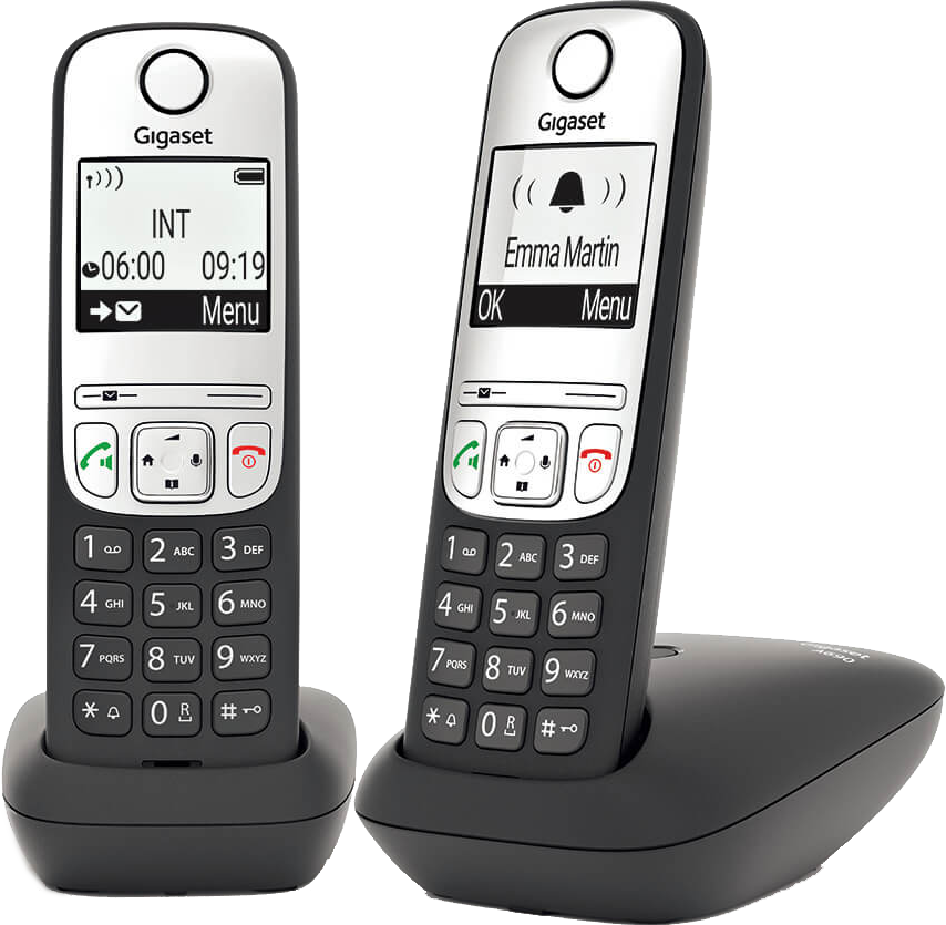 GIGASET A690 DUO Fekete dect telefon, 2 db