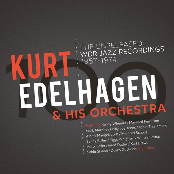 Albumcover: Kurt Edelhagen & His Orchestra, Text in Rot und Weiß.