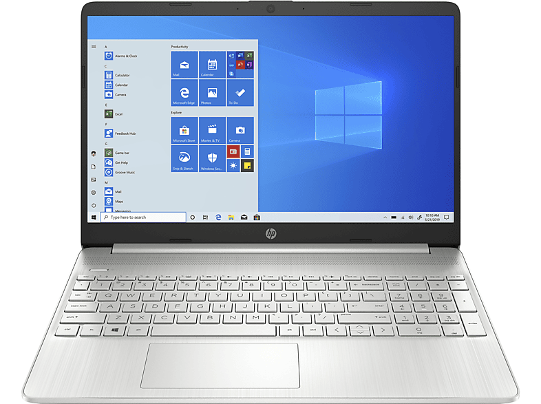 HP Notebook 15s-eq2904ng Laptop, AMD R5-5500U, 8GB RAM, 512GB SSD, 15.6 Zoll Full-HD, Win10, Silber