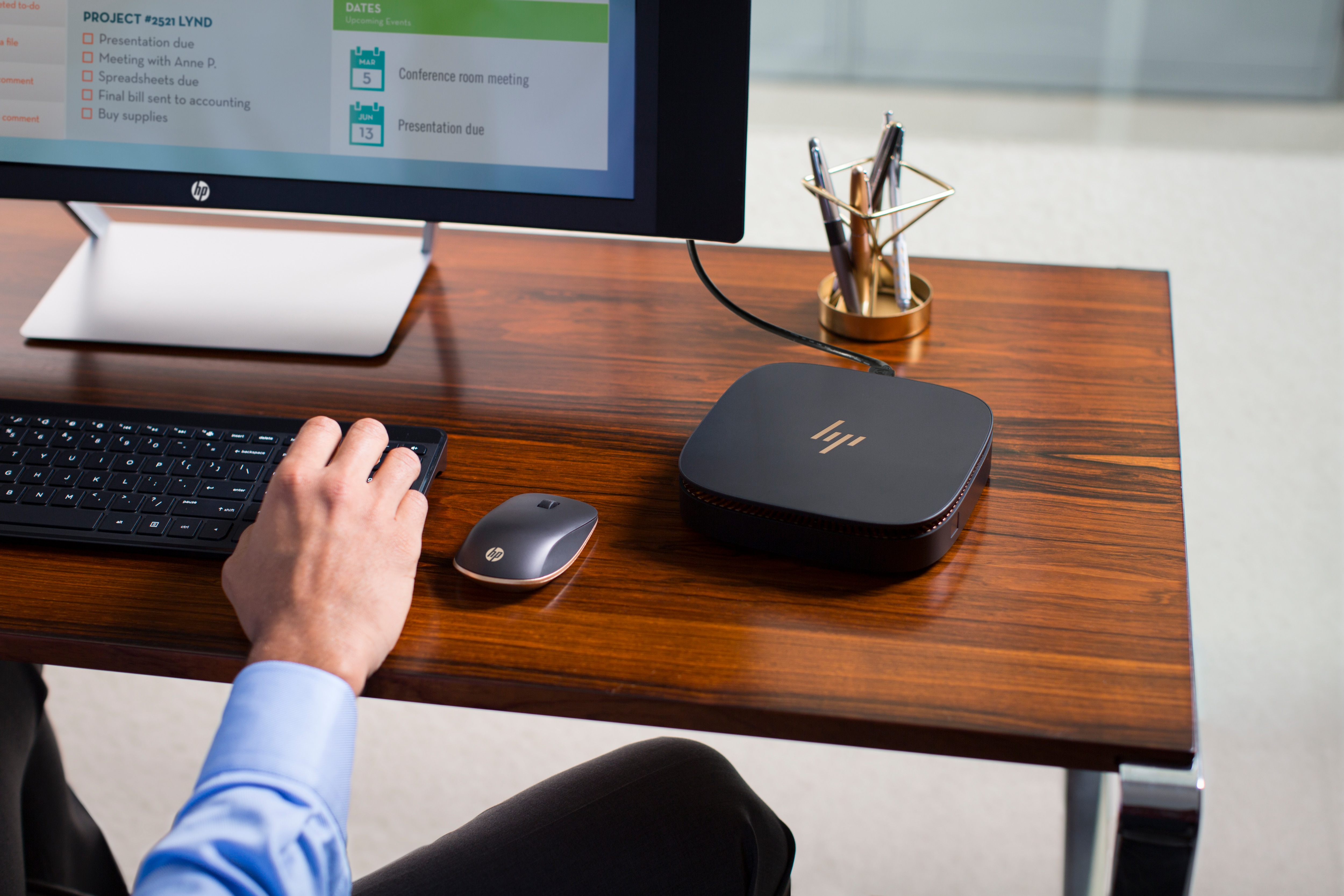 HP - B2B Elite Slice - Intel® Core™ i3 i3-6100T - 4 GB - 500 GB