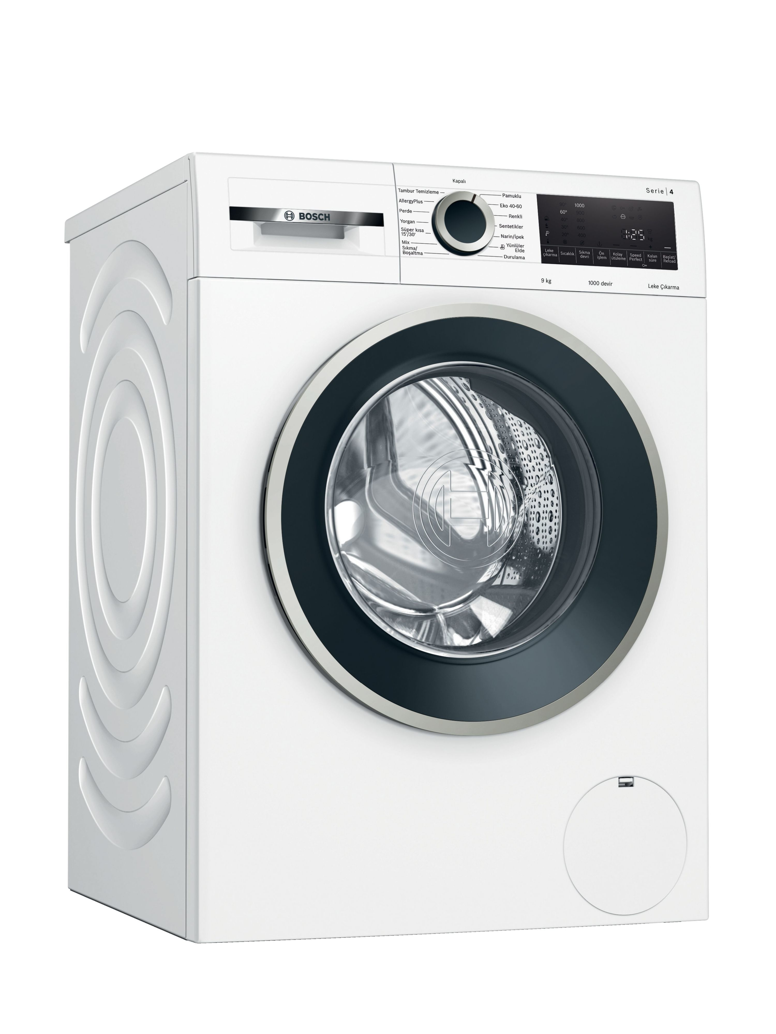 BOSCH WGA141X1TR C Enerji Sınıfı 9Kg 1000 Devir Çamaşır Makinesi Beyaz