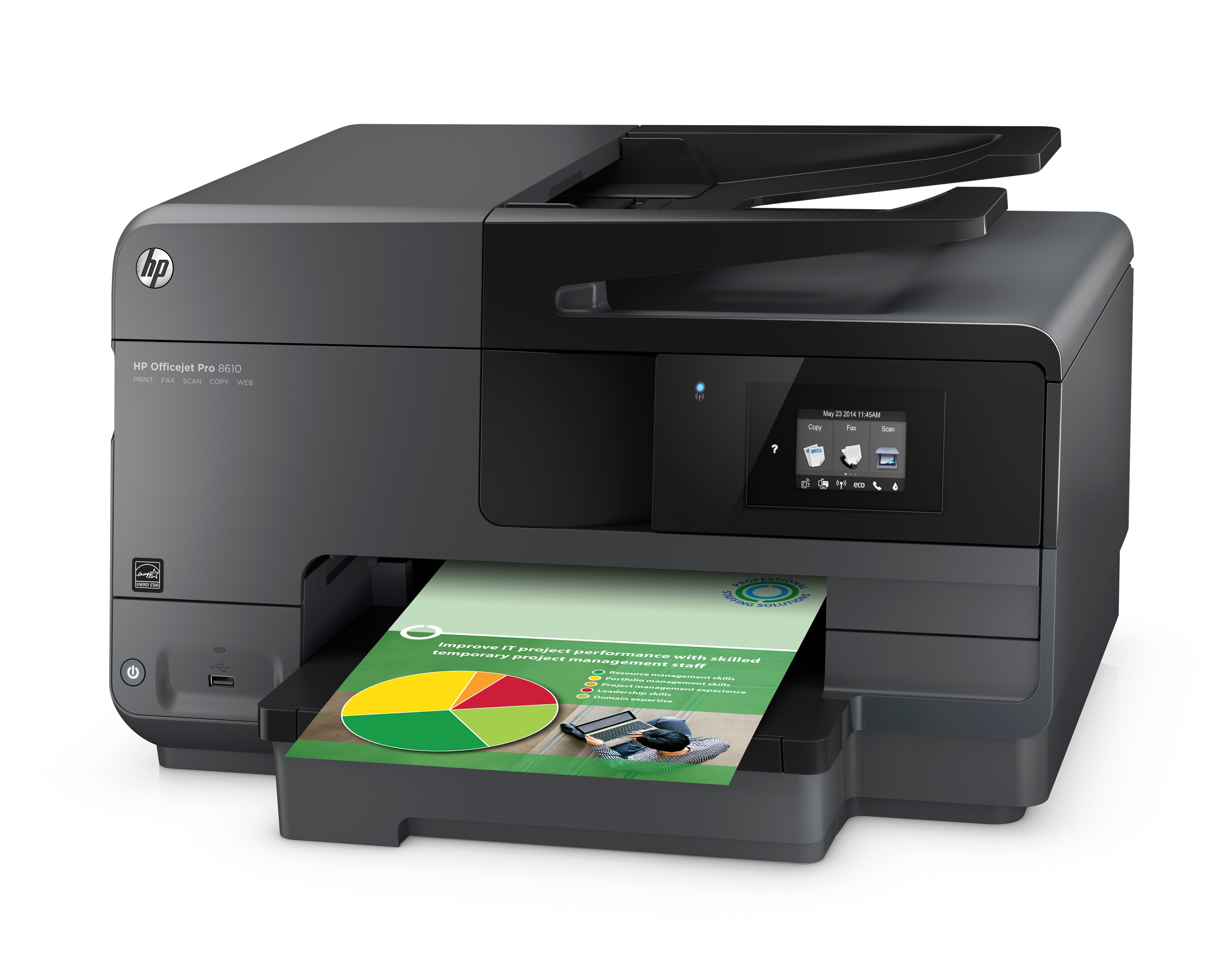 HP Multifunktionsdrucker OfficeJet Pro 8610 All-in-One (A7F64A), Multifunktionsdrucker, schwarz