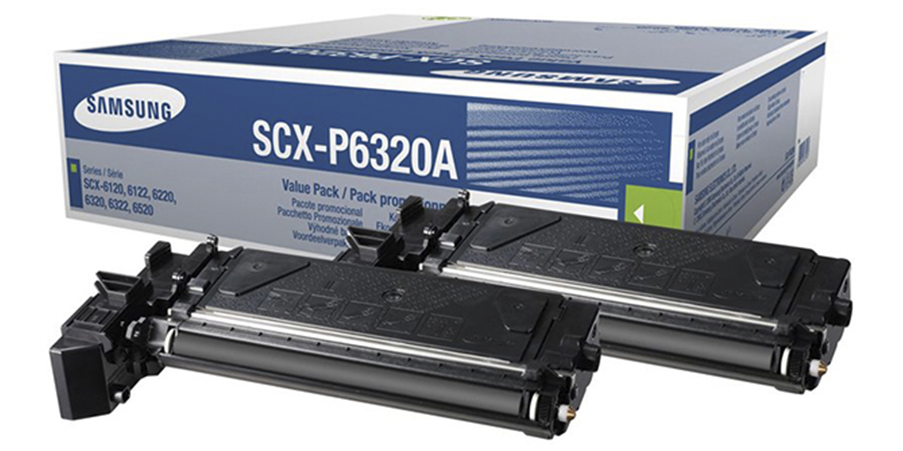 Cartucho de tinta - Samsung SCX-P6320A, Pack de 2, Negro