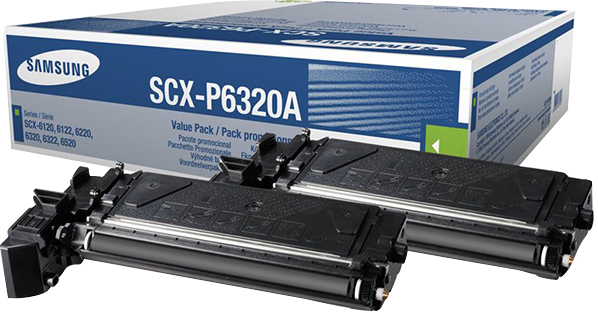 Cartucho de tinta - Samsung SCX-P6320A, Pack de 2, Negro