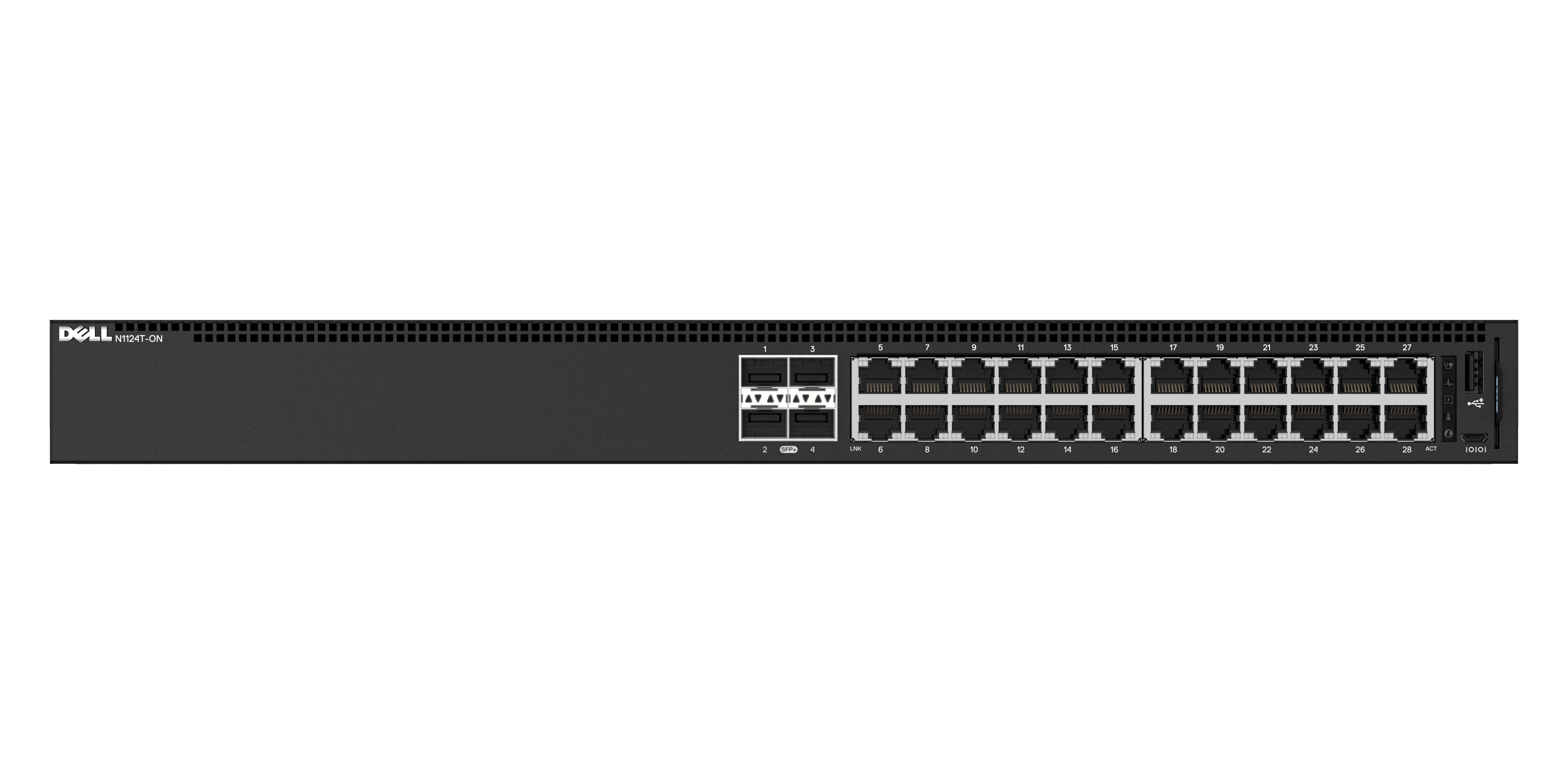 DELL N1124T-ON Gestionado L2 Gigabit Ethernet (10/100/1000) 1U Negro