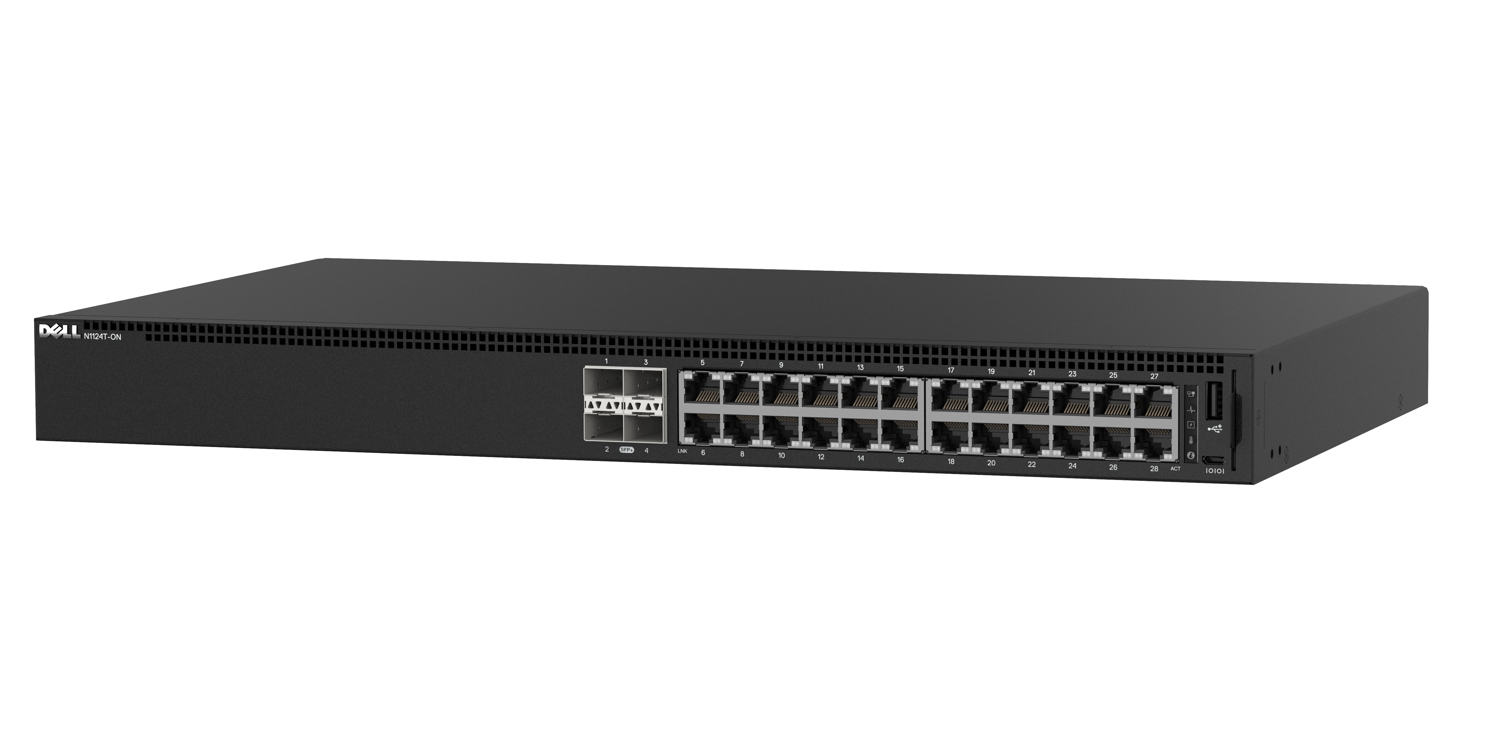 DELL N1124T-ON Gestionado L2 Gigabit Ethernet (10/100/1000) 1U Negro