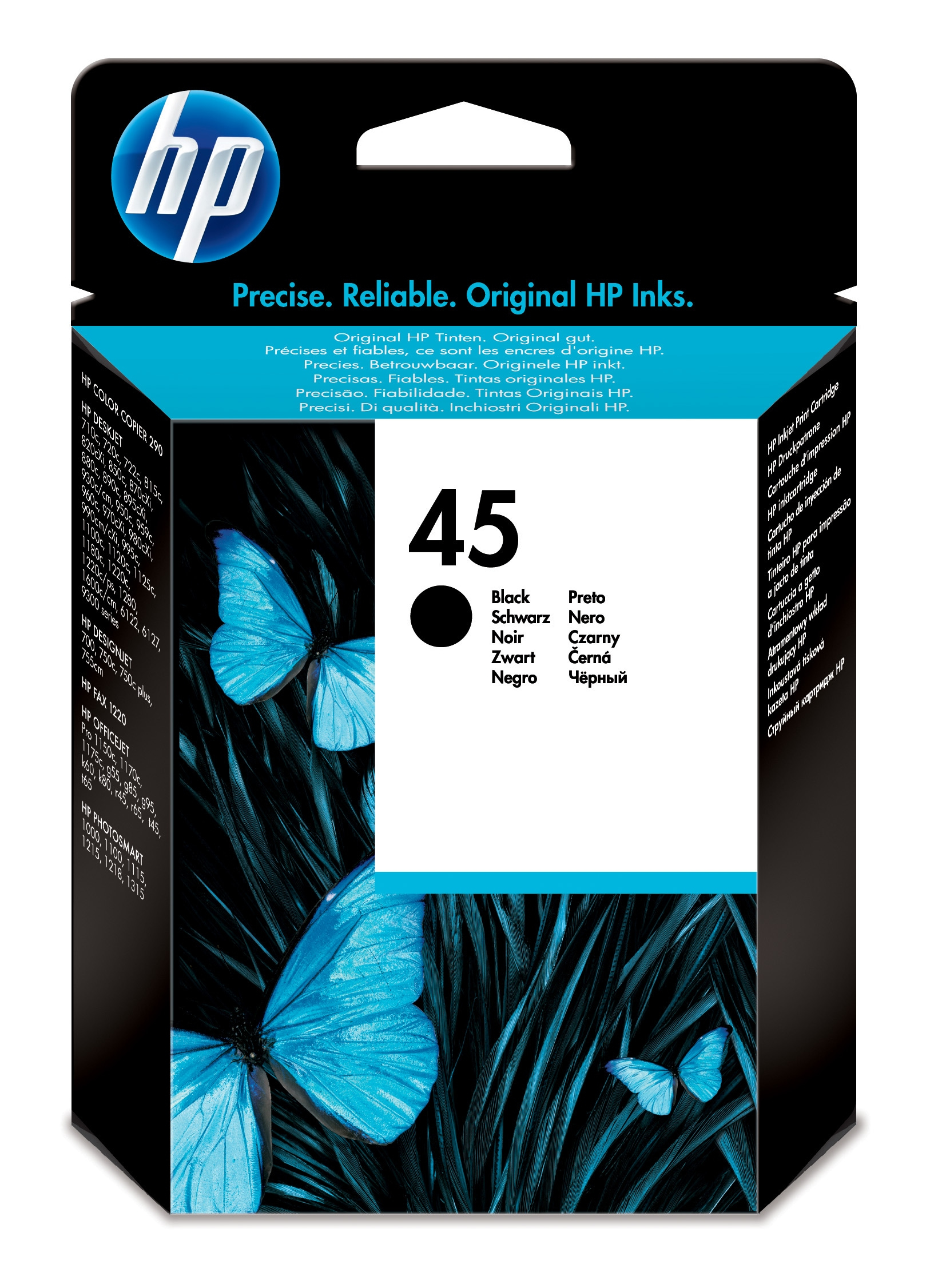 Cartucho de tinta - HP 45, Negro