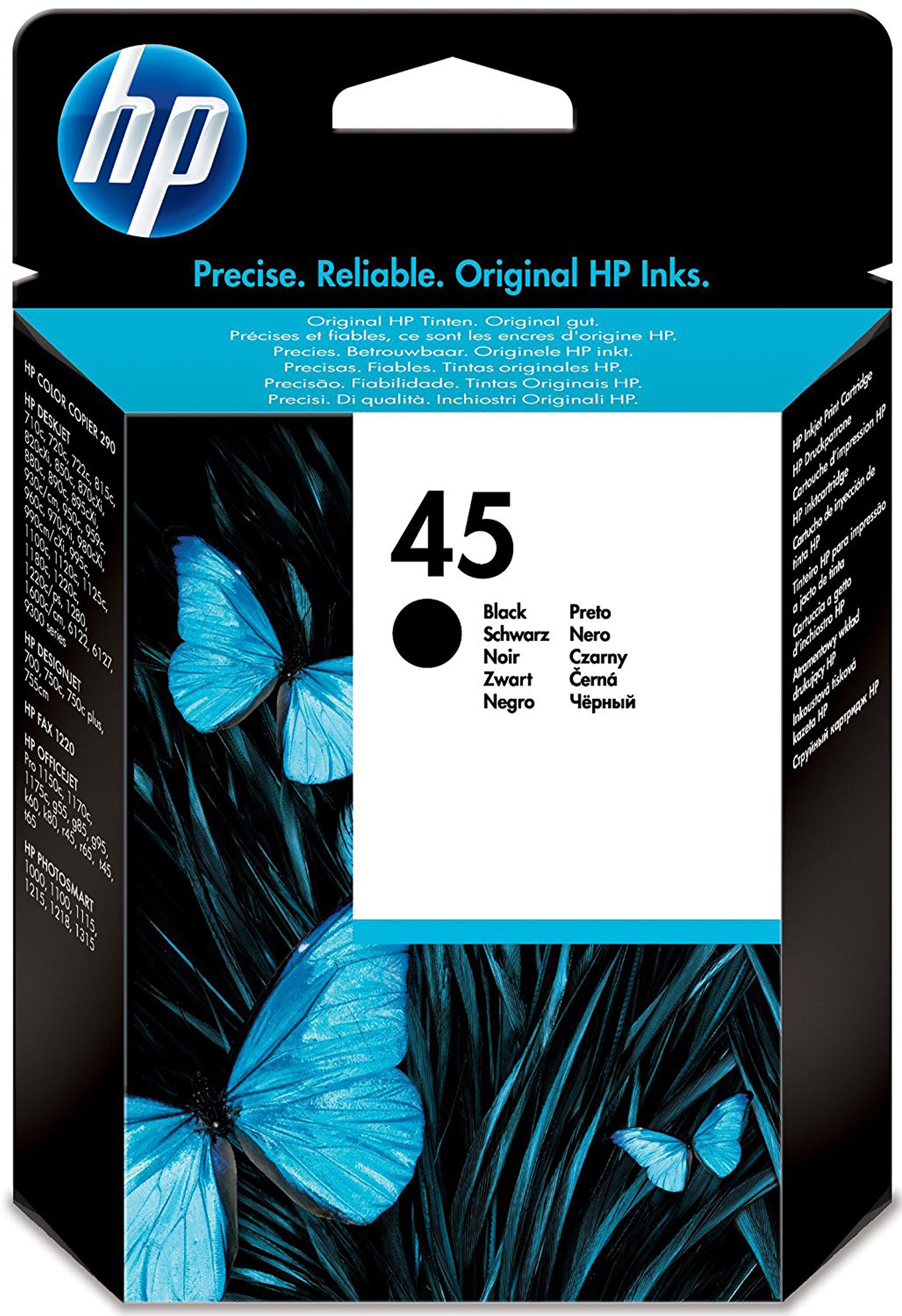 Cartucho de tinta - HP 45, Negro