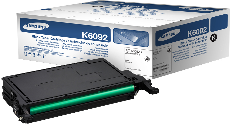 Tóner de láser - Samsung CLT-K6092S, 7000 Páginas, Negro