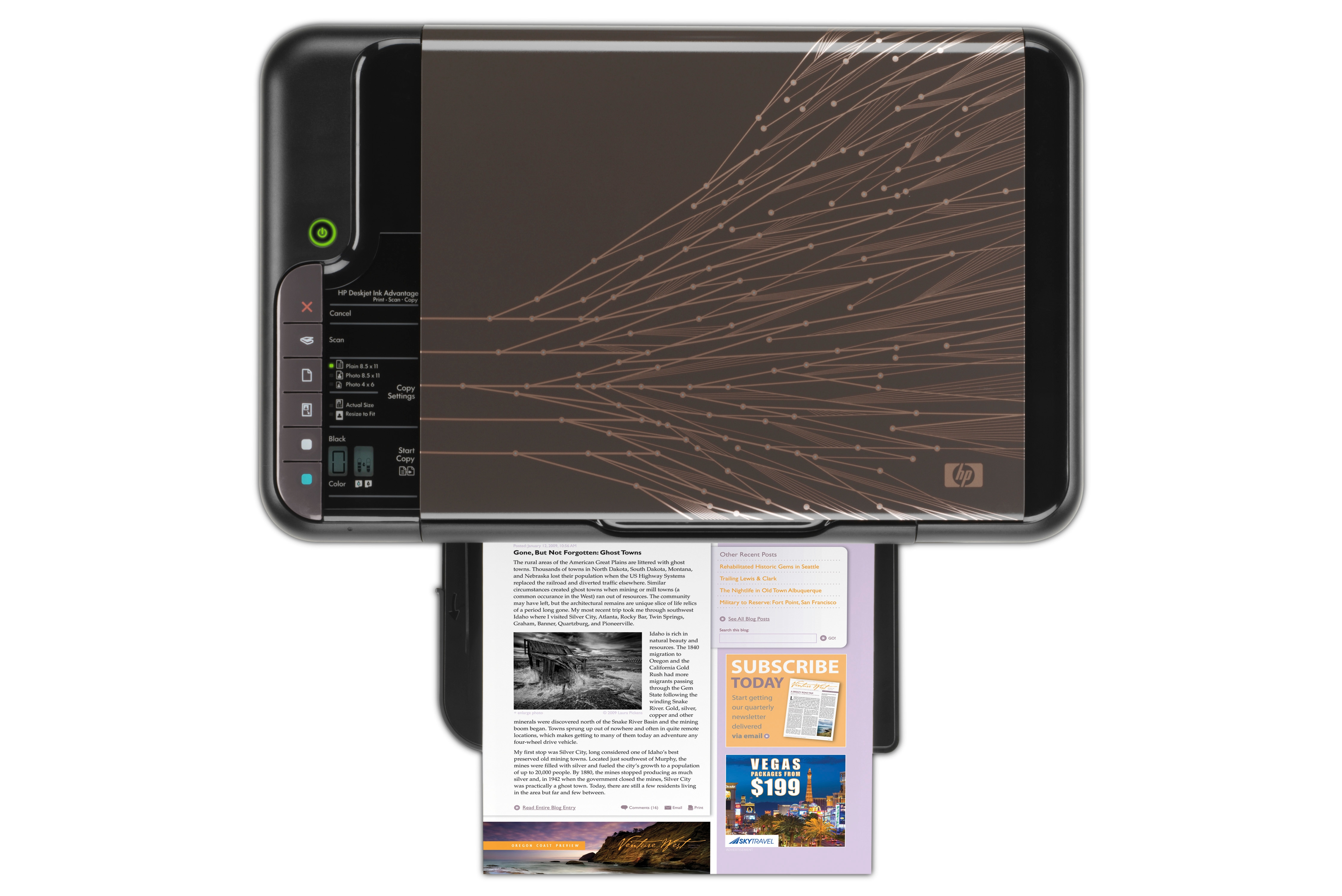 Impresora multifunción - HP DJ3520 con pantalla LCD, WiFi + cartucho 364