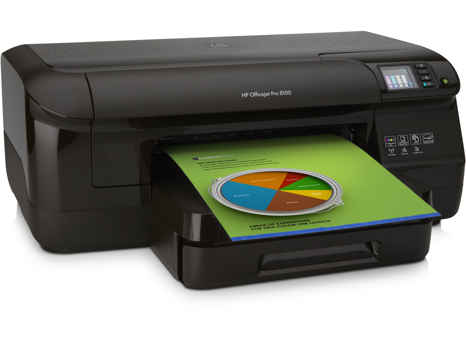 Impresora - HP Officejet Pro 8100 con WiFi e impresión móvil