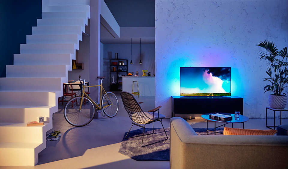 TV OLED 55" - Philips 55OLED754/12, UltraHD 4K, Quad Core P5, Smart TV, Dolby Atmos, 40W, Con Subwoofer, Negro