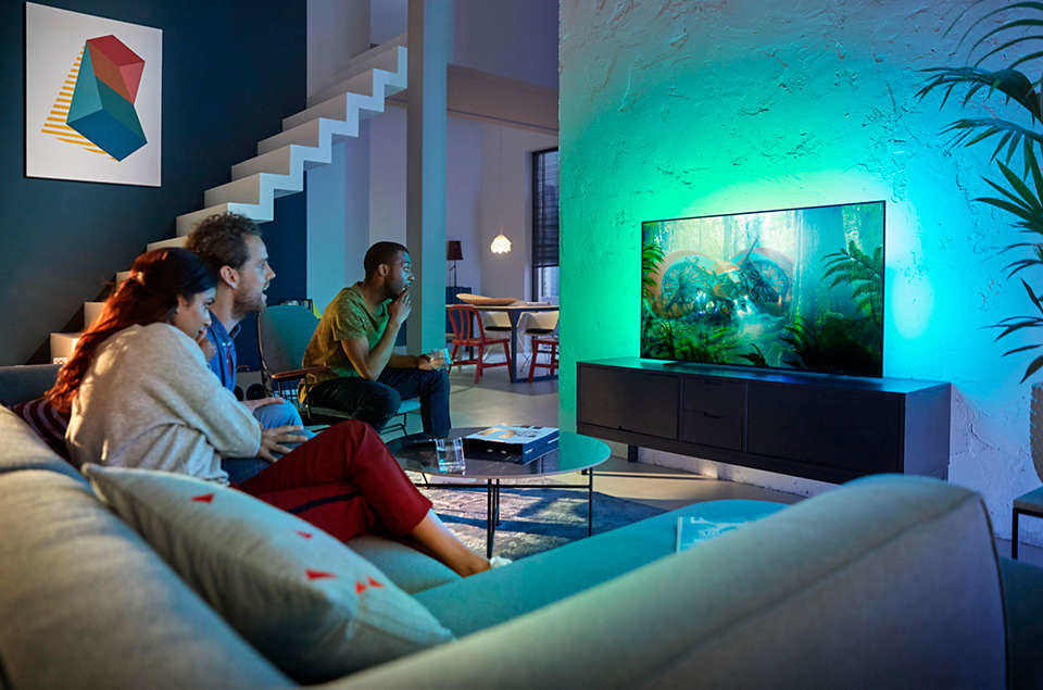 TV OLED 55" - Philips 55OLED754/12, UltraHD 4K, Quad Core P5, Smart TV, Dolby Atmos, 40W, Con Subwoofer, Negro