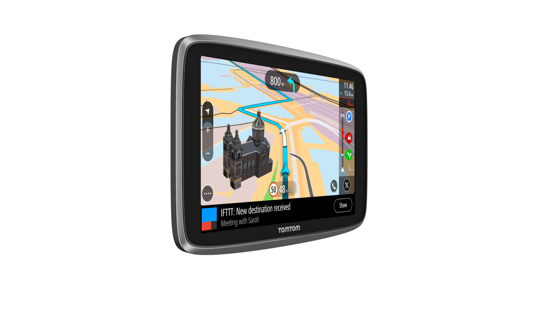 GPS - TomTom GO PREMIUM, 5",  Mapa Mundial, Bluetooth, Negro