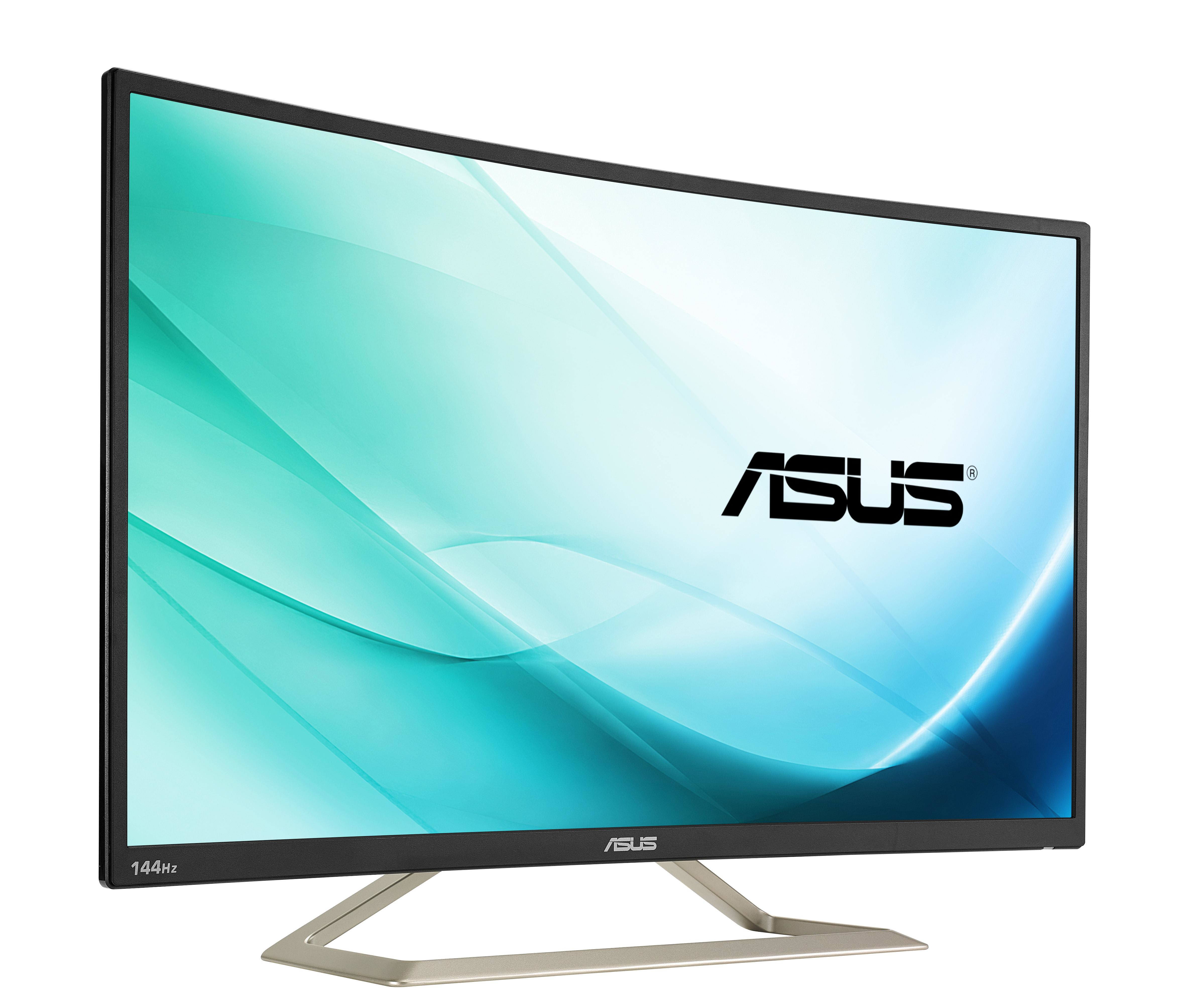 Monitor Gaming - ASUS VA326H, 31.5", Full HD, VA, Curvo, 4 ms, 144Hz, Antiparpadeo, Negro