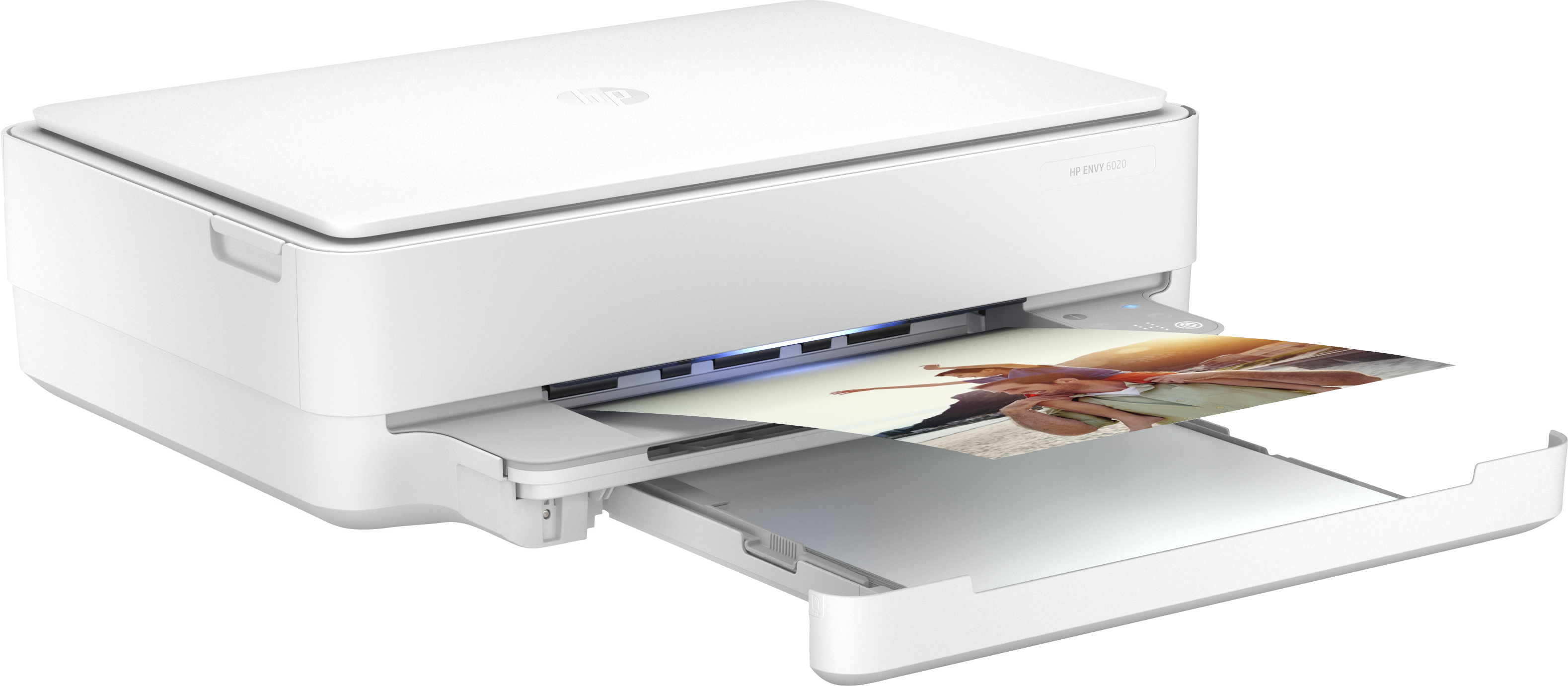 Impresora multifunción - HP Envy 6020, Color 17 ppm, 1200 ppp, WiFi, USB, 128 MB, Blanco