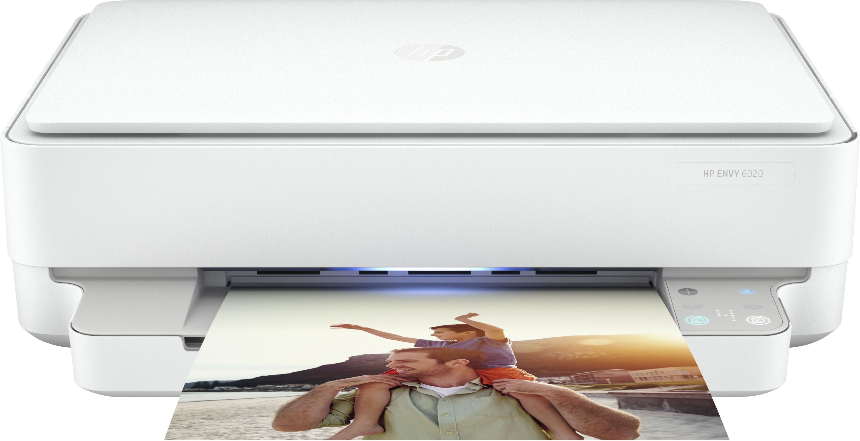Impresora multifunción - HP Envy 6020, Color 17 ppm, 1200 ppp, WiFi, USB, 128 MB, Blanco