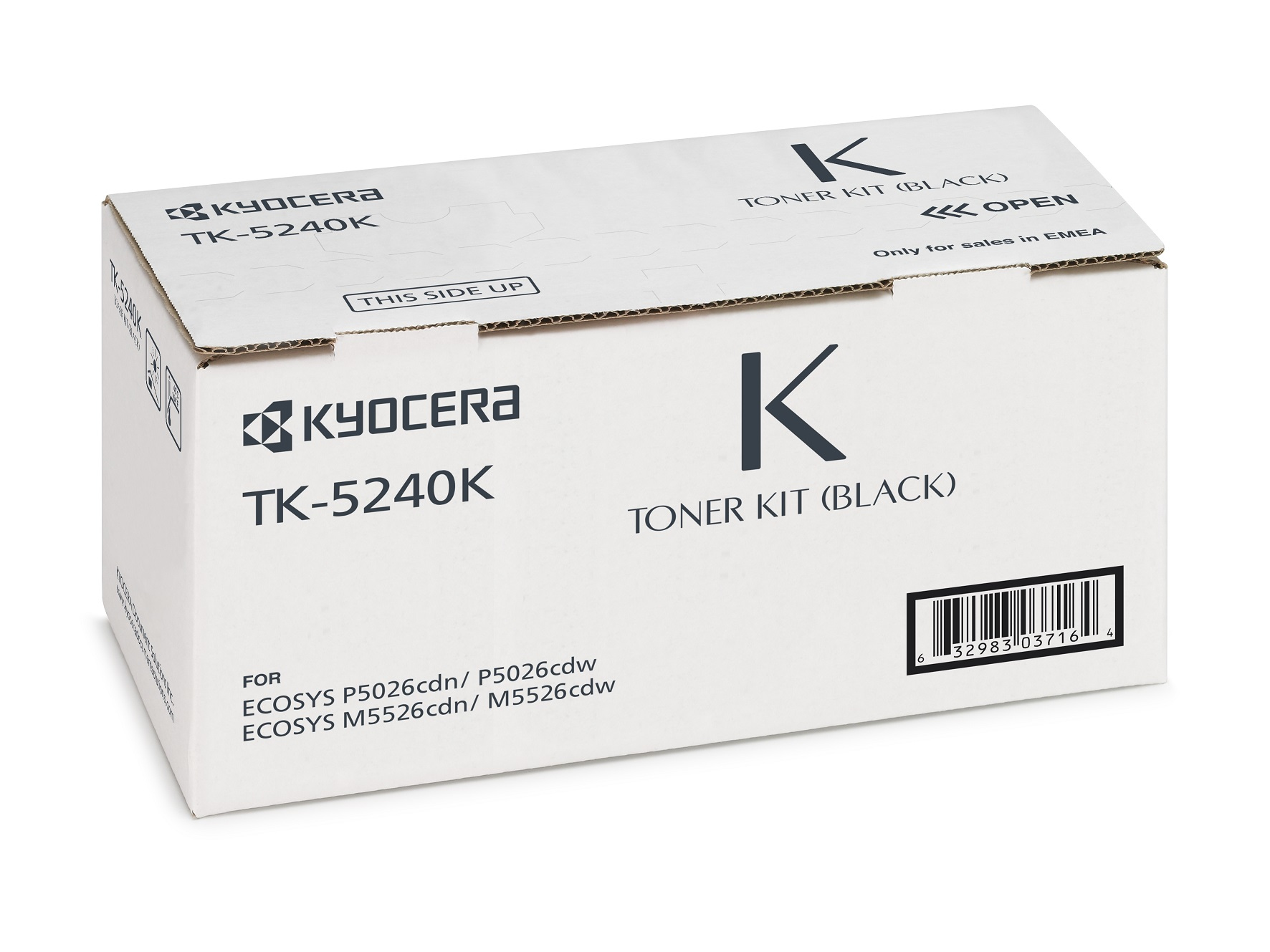 Tóner y cartucho láser - KYOCERA TK-5240K, 4000 páginas, negro