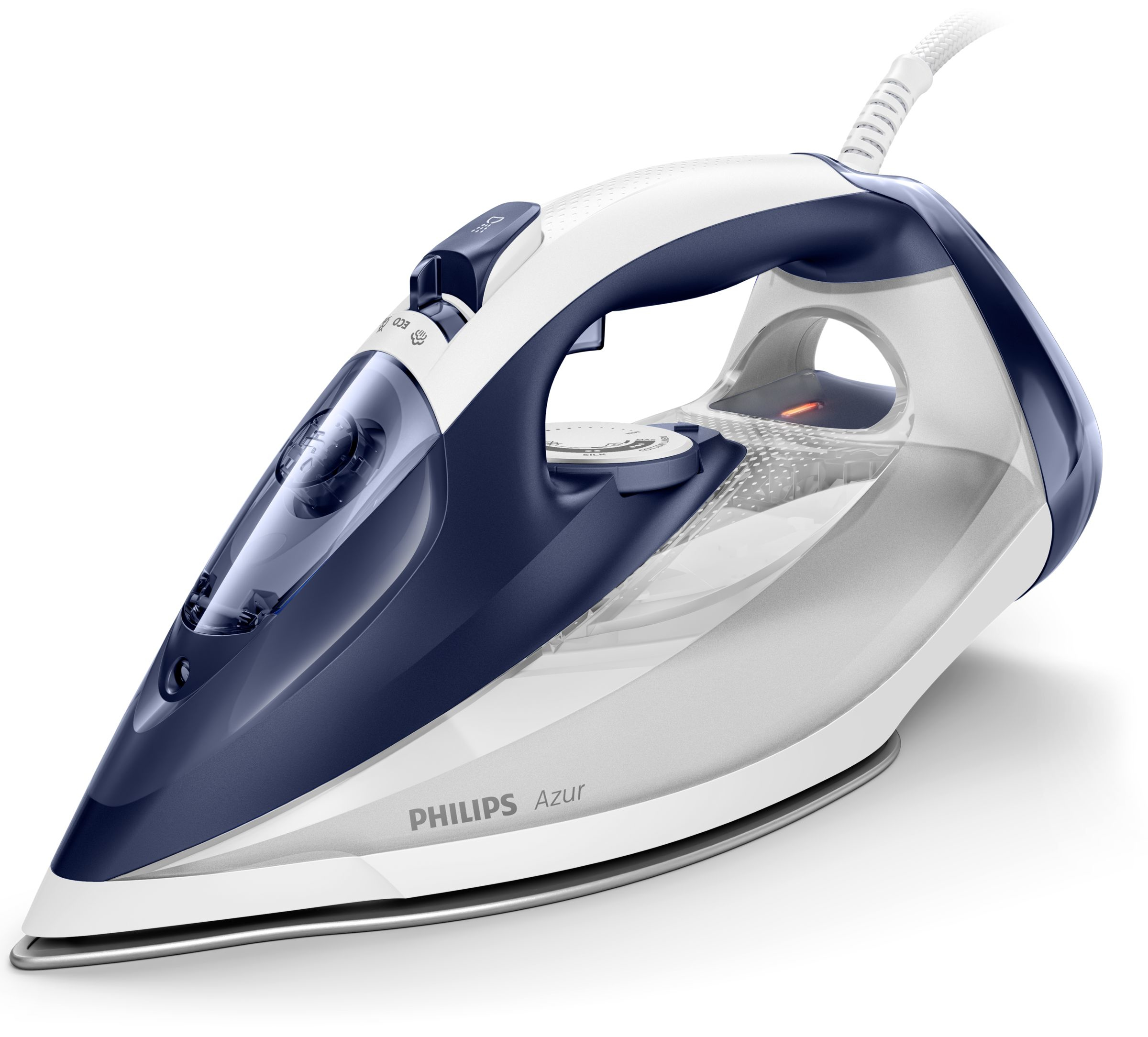 Plancha de vapor - Philips Azur GC4541/20, 45 g/min, Golpe de vapor 200 g, 2400 W, Suela SteamGlide