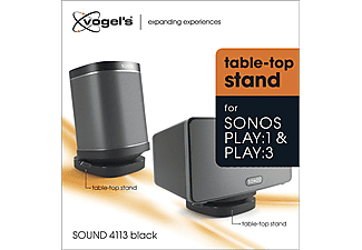 Soporte de mesa para altavoces - Vogel's Sound 4113, Para Sonos Play1 & Play3, Negro