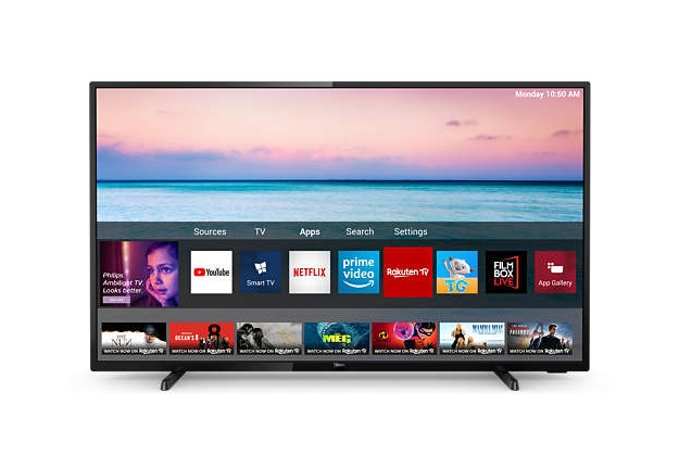 TV LED 70" - Philips 70PUS6504/12, 4K Ultra HD, HDR 10+, Pixel Precise Ultra HD, 20 W, Dolby Atmos, Negro